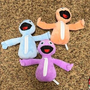 Yeeps Trio of Plush Toy Set - Blue, Orange, and Purple (not official)